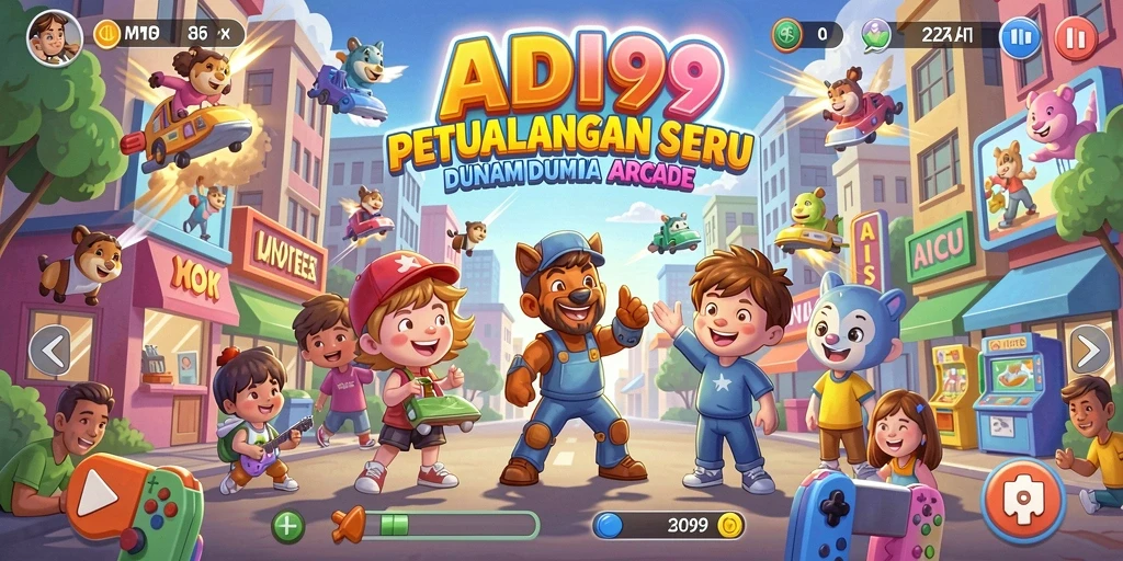 Tampilan gameplay ADI99 yang memukau saat melawan rintangan.