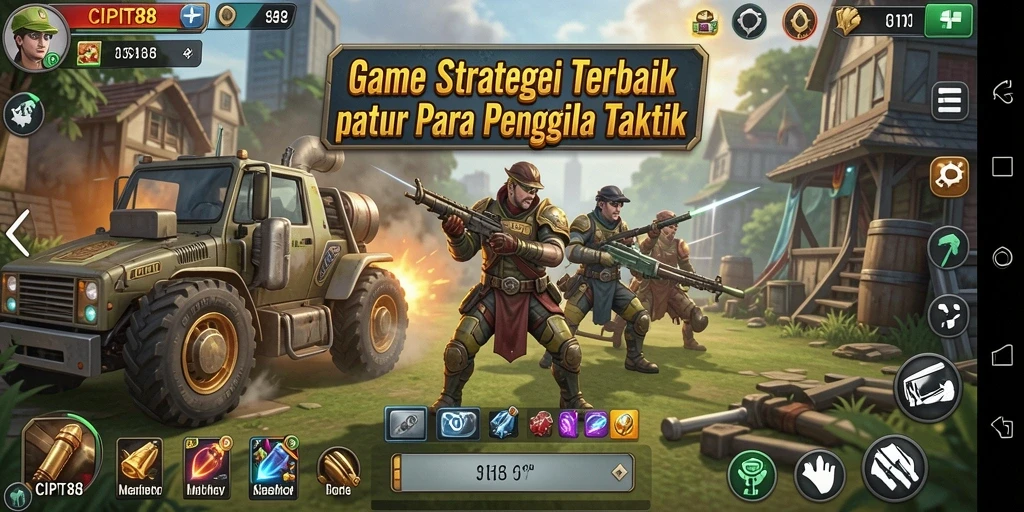 Screenshot menunjukkan aksi strategi seru dalam CIPIT88.