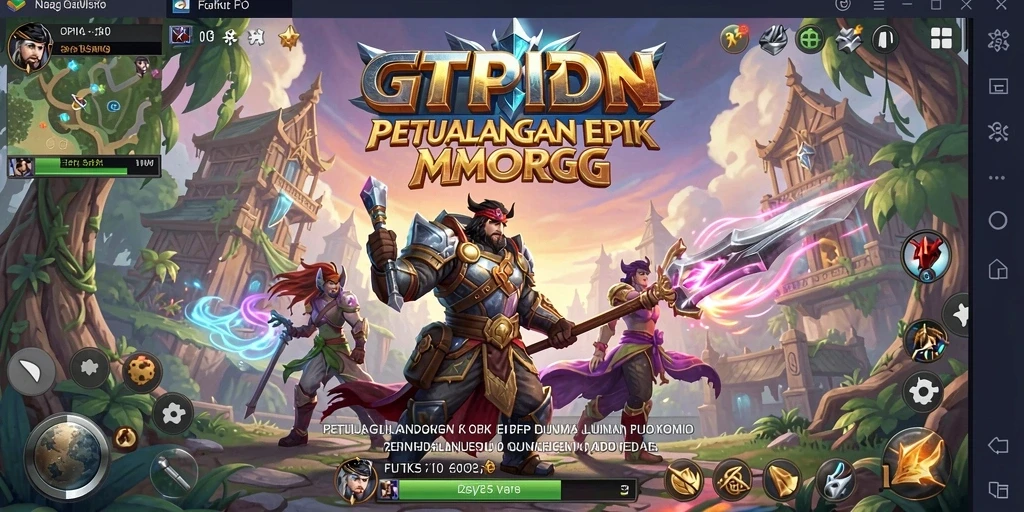 Gameplay seru GTPIDN dalam dunia petualangan MMORPG.