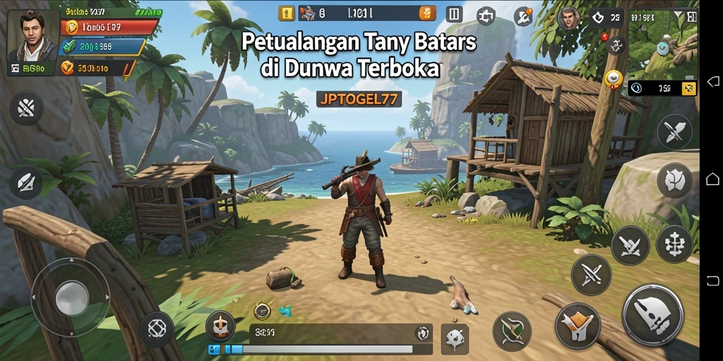 Screenshot gameplay JPTOGEL77 menampilkan eksplorasi dunia terbuka yang menakjubkan.