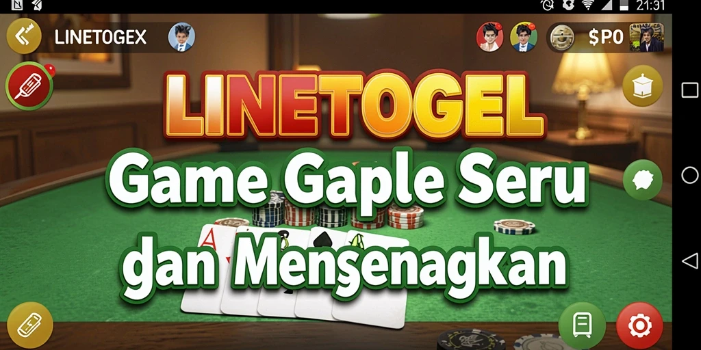 Tangkapan layar dari gameplay seru LINETOGEL saat bermain Gaple.