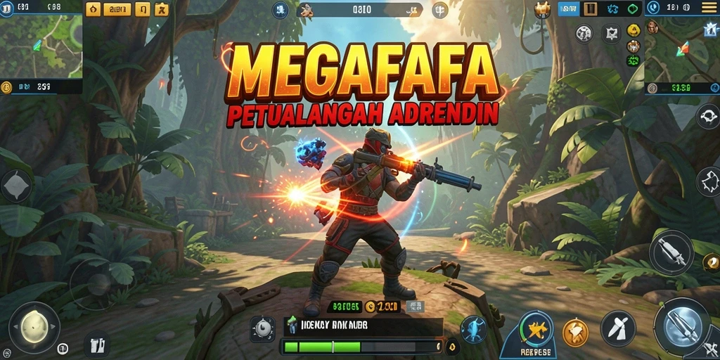 Screenshot gameplay MEGAFAFA yang menampilkan petualangan seru dan interaksi karakter.