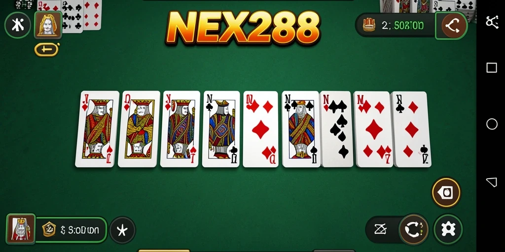 Screenshot tampilan gameplay seru NEX288 Domino.