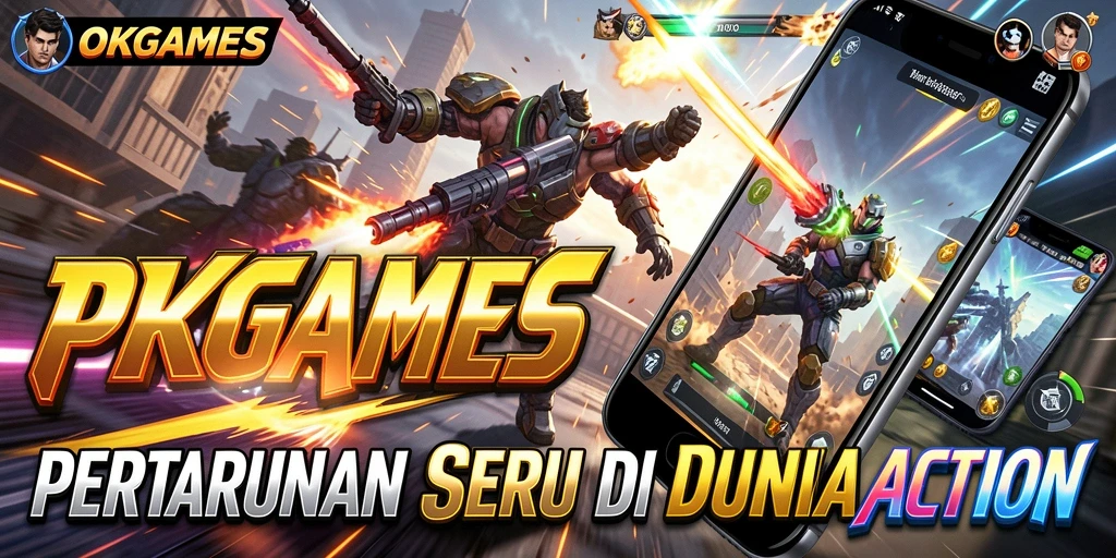 Screenshot menunjukkan aksi seru dalam permainan OKGAMES.