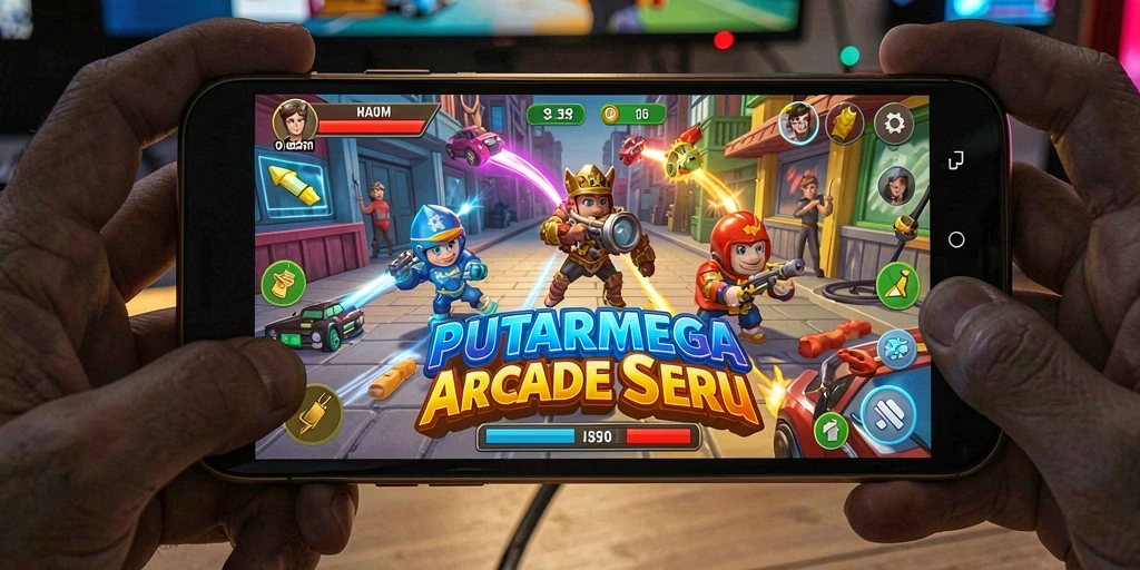 Screenshot gameplay PUTARMEGA menampilkan aksi seru dan tantangan menarik.